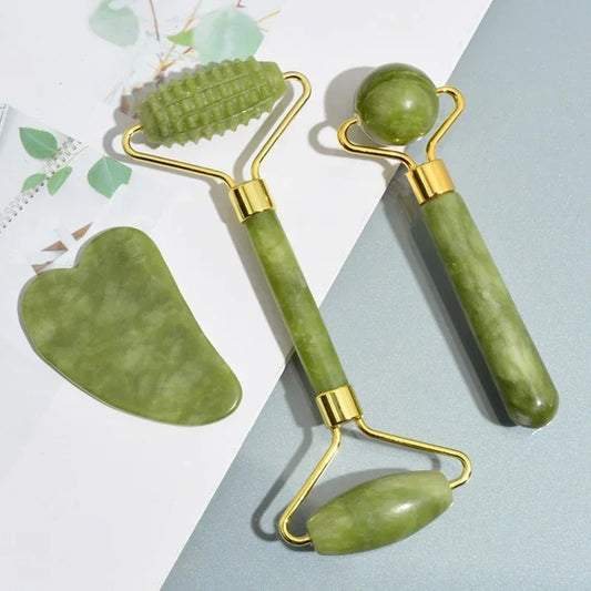 Natural Jade Roller Face Gua Sha Natural Stone