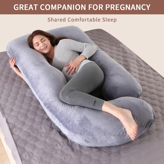 U-Shaped Pregnancy Pillow – Full Body Support for Better Sleep & Comfort