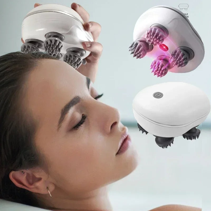 Electric Scalp Head Massager Red Light Therapy Antistress Relax Body Massage Remove Muscle Tension