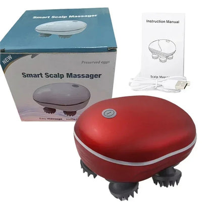 Electric Scalp Head Massager Red Light Therapy Antistress Relax Body Massage Remove Muscle Tension